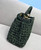 Fendi 8BN244 Peekaboo Iconic Mini Jacquard Fabric Interlace Bag 2126AS Green - luxibagsmall