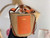 Chloé CHC22SS391G56101 Small Basket Tote Bag Orange