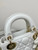 Dior M0505 Mini Lady Dior Bag White Cannage Lambskin With Bow