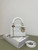 Dior M0505 Mini Lady Dior Bag White Cannage Lambskin With Bow