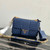 Prada 1BD108 Medium Leather Prada Diagramme Bag Blue