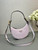 Prada 1BC194 Prada Arqué Re-Nylon and Brushed Leather Shoulder Bag Ligth Purple