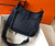 Hermes H083435 Evelyne III 29 Shoulder Bag Silver Hardware Navy Blue