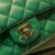 Chanel AS2431 Mini Flap Lambskin Bag with top Handle Green Bright gold