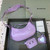 Balenciaga 700940210 Women's Neo Cagole XS Handbag in Crocodile Embossed Purple