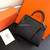 Hermes Kelly Danse 20318 Designer Tote Shoulder Strap Bag 28 32cm Black - luxibagsmall