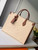 LV M45040 Louis Vuitton Onthego Giant Monogram Leather Medium Tote Bag Cream - luxibagsmall