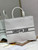 Dior M1286 Large Book Tote White Perforated and Embossed Oblique Calfskin