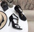 YSL Cassandra Sandals Leather With Monogram Black 30125 - luxibagsmall