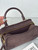 Loewe A039AS4X12  Mini Amazona 180 bag in Suede & soft calfskin Dark Brown