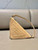 Prada 1NQ043 Triangle leather pouch Apricot