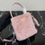 Prada 1BA373 Prada Panier shearling mini-bag Pink