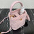 Prada 1BA373 Prada Panier shearling mini-bag Pink