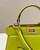 Fendi 8BN335 Peekaboo ISeeU Petite Lemon Green Padded Nappa Leather Bag