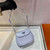 Prada 1BH188 Prada Cleo Brushed Leather Mini Bag Light blue