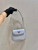 Prada 1BH188 Prada Cleo Brushed Leather Mini Bag Light blue