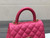 Chanel AS2215 mini flap bag with top handle Bag Rose Red