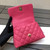 Chanel AS2215 mini flap bag with top handle Bag Rose Red