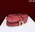 Dior M0455 Saddle Bag With Strap Red Grained Calfskin M0456