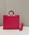 Fendi 8BH386 Sunshine Medium Bag Rose Red leather shopper 8266S
