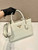 Prada 1BA379 Small leather Prada Symbole bag with topstitching White