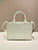 Prada 1BA379 Small leather Prada Symbole bag with topstitching White