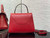 Valextra WBES0056028 Iside Top Handle Medium Bag Red
