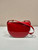 Prada 1BA349 Triangle-logo shoulder patent leather bag Red