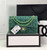Chanel A01112 Flap Classic Handbag Woolen & Gold-Tone Metal Green