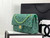 Chanel A01112 Flap Classic Handbag Woolen & Gold-Tone Metal Green