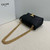 Celine 115853 Medium Celine Victoire Bag In Supple Calfskin Black Gold