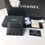 Chanel Classic Card Holder Zipper Grained shiny calfskin A31510 Black Gold
