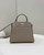 Fendi 8BN244 Peekaboo Mimi Gray Leather Bag 8596S