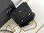 Celine 10J733 CUIR TRIOMPHE Calfskin leather WOC Black