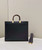 Fendi 8BH386 Sunshine Medium Tote Black Leather and elaphe shopper bag