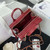 Chanel AS3344 Small Vanity Case Calfskin & Gold-Tone Metal Wine Red