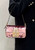 Fendi 8BS017 Mini Baguette Rose red sequin and leather bag 8601s