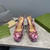 Gucci 723837 Women's python print high heel pump G66745