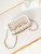 Chanel AS3768 Small Camera Case Lambskin Viscose Weaving White Gold & Beige