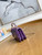 Chanel A81197 Mini Flap Lambskin Enamel & Gold-Tone Metal Purple
