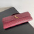 Bottega Veneta BV 741511 Long Clutch Andiamo With Handle Emerald Red