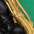 BV 585852 Bottega Veneta Mini Pouch Buckskin leather clutch with strap metallic Gold