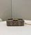 Fendi 8BS017 Mini Baguette Brown houndstooth wool bag with FF embroidery 8588S