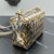 Bottega Veneta BV 680254 Mini Loop Camera Bag Silver gold