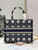 Dior Book Tote M1296 Medium Beige and Blue Macrocannage Embroidery M0080