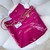 Chanel 22 Handbag Shiny Calfskin AS3261 Rose Red