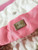 Chanel 22 Mini Handbag Patent Gradient Calfskin Lacquered Metal AS3980 White & Light Pink