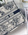 Dior M1265 Small Book Tote Latte and Black Toile de Jouy Zodiac Embroidery M9615