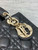 Dior M0565 Medium Lady Dior Bag Black Grained Cannage Calfskin Gold
