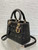 Dior M0565 Medium Lady Dior Bag Black Grained Cannage Calfskin Gold